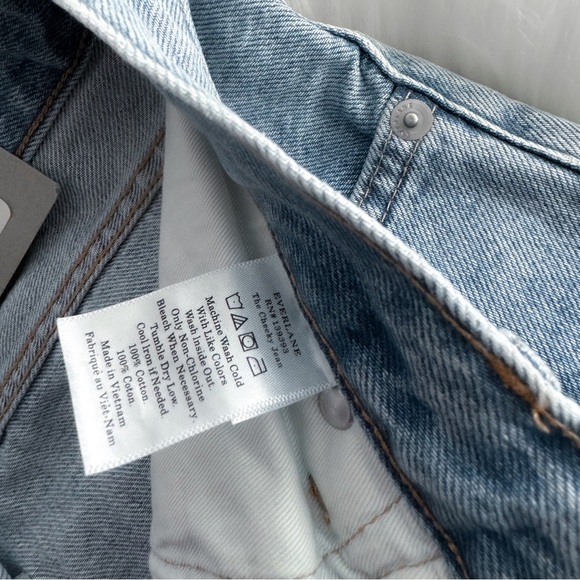 Everlane The ’90s Cheeky Jean Straight Leg Vintage Mid Blue High Waisted 30 NEW - Picture 11 of 14